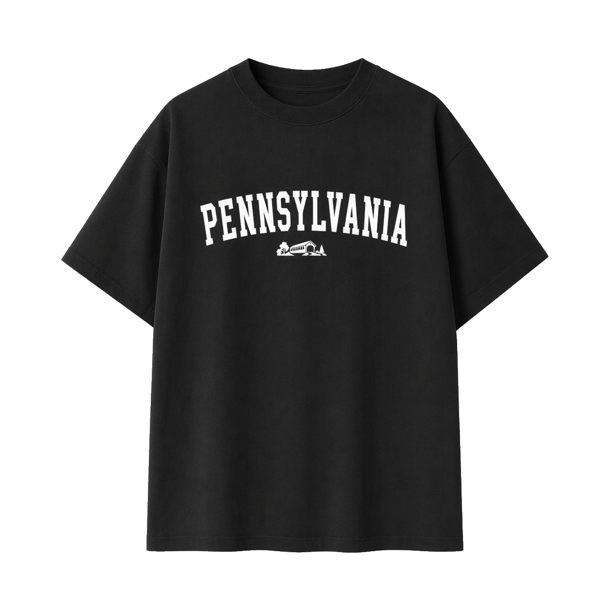 Collection 9 Pennsylvania Essential Cotton T-Shirt - Black front