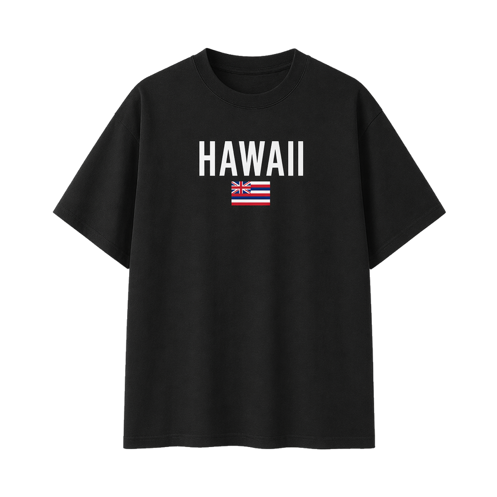 Collection 7 Hawaii Essential Cotton T-Shirt - Black front