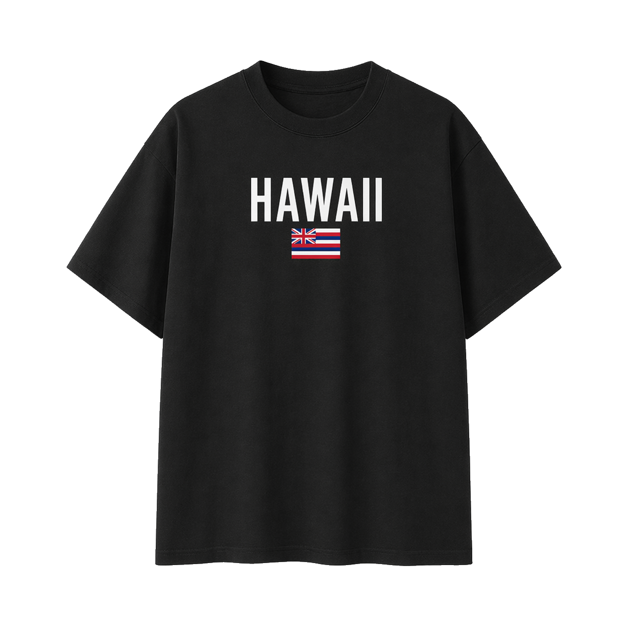 Collection 7 Hawaii Essential Cotton T-Shirt - Black front
