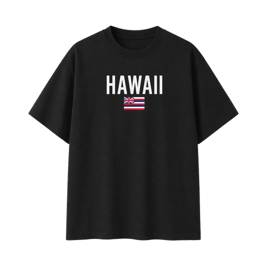 Collection 7 Hawaii Essential Cotton T-Shirt - Black front