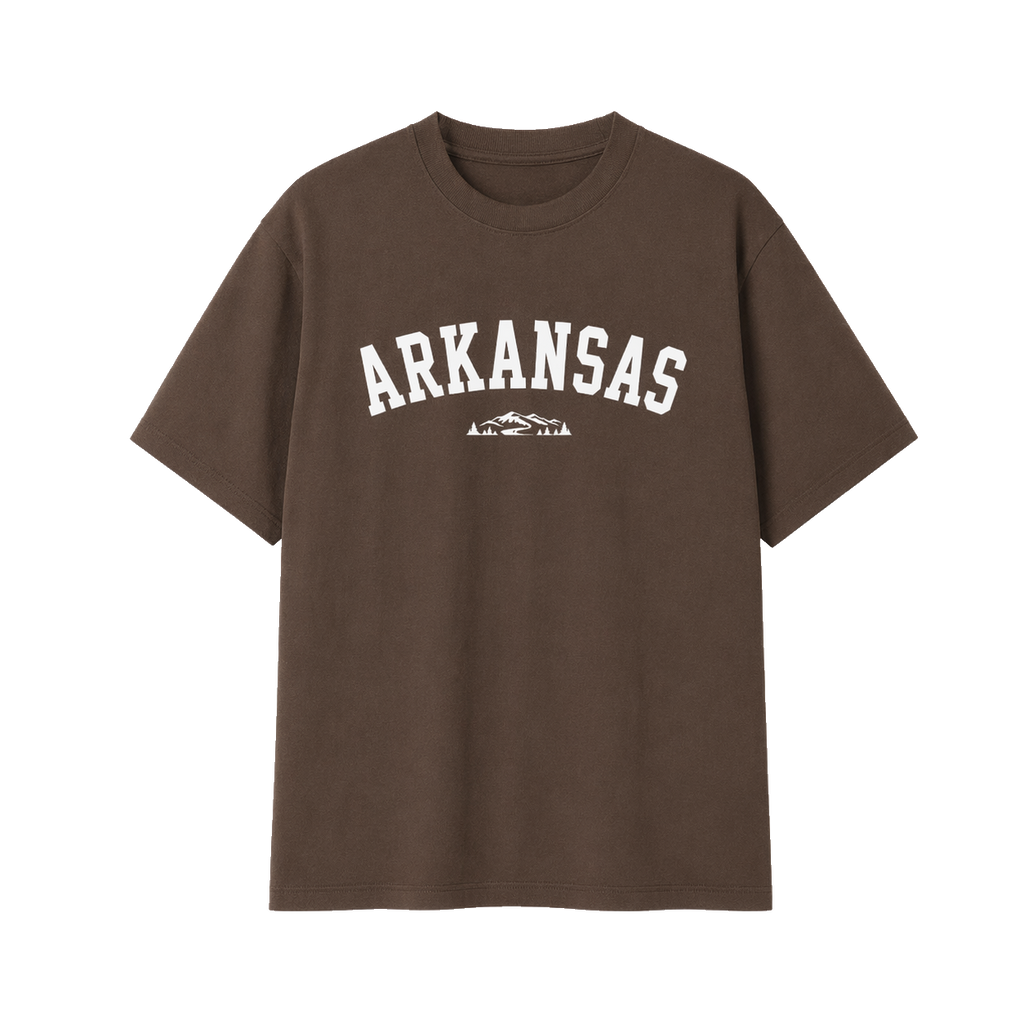 Collection 9 Arkansas Essential Cotton T-Shirt - Coffee front