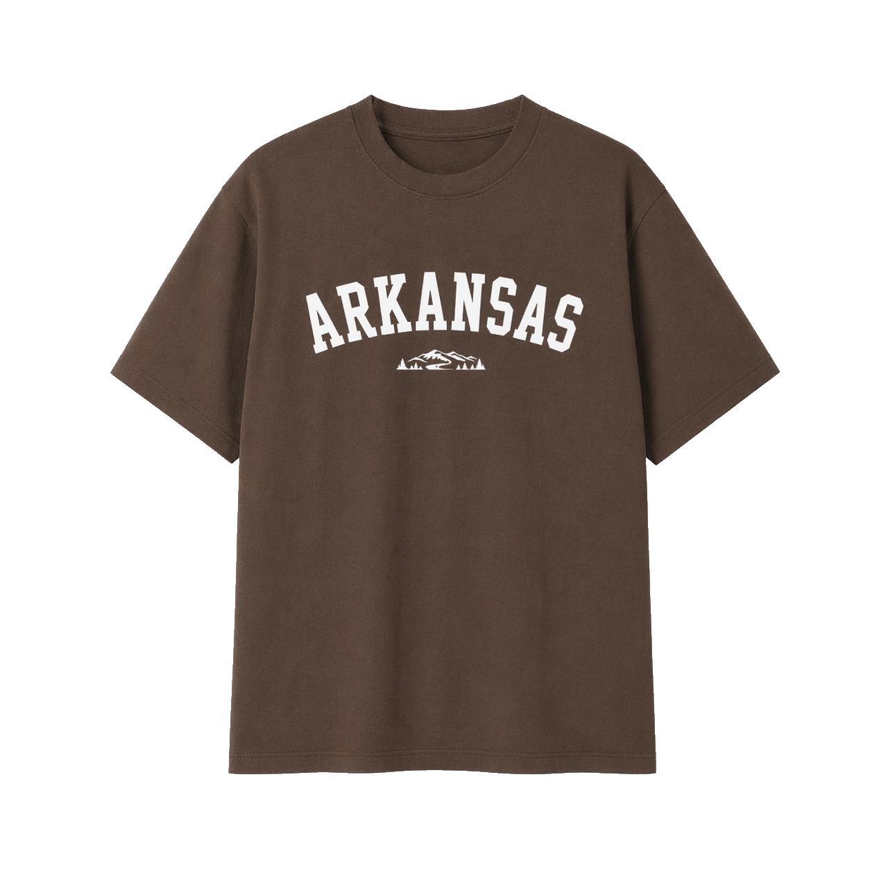 Collection 9 Arkansas Essential Cotton T-Shirt - Coffee front