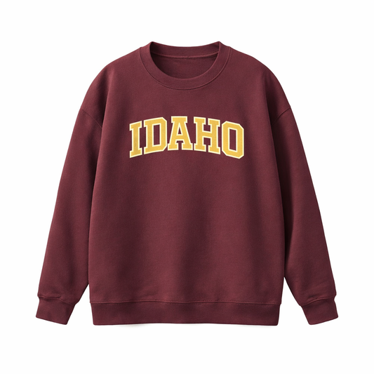 Collection 1 Idaho Essential Heavyweight Crewneck Sweatshirt - Dull Red front