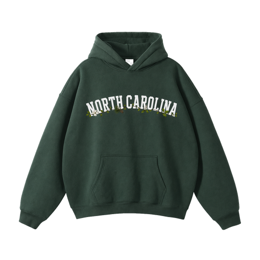 Collection 10 North Carolina Oversize Fleeced Hoodie - Eden Green front