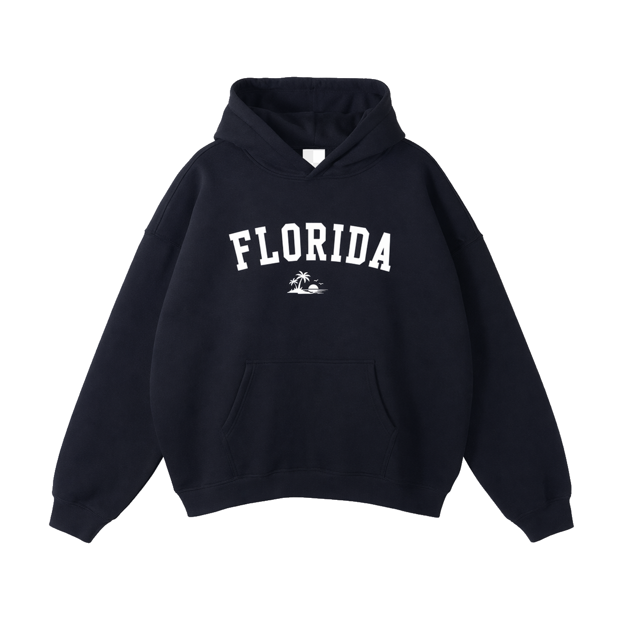 Collection 9 Florida Oversize Fleeced Hoodie - Black front