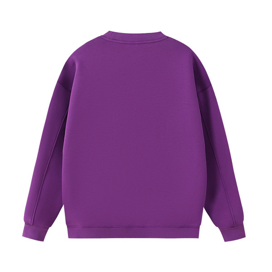 Collection 1 Indiana Essential Heavyweight Crewneck Sweatshirt - Purple behind