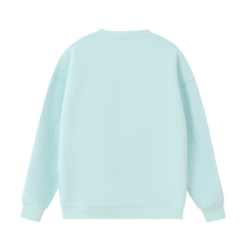 Collection 1 Texas Essential Heavyweight Crewneck Sweatshirt - Water Blue behind