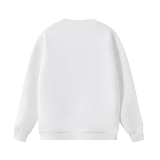 Collection 1 Louisiana Essential Heavyweight Crewneck Sweatshirt - White behind