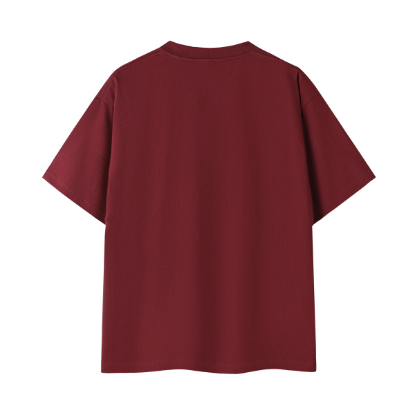 Collection 1 Idaho Essential Cotton T-Shirt - Wine Gray behind