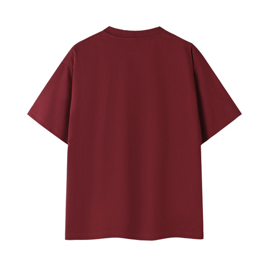 Collection 1 Idaho Essential Cotton T-Shirt - Wine Gray behind